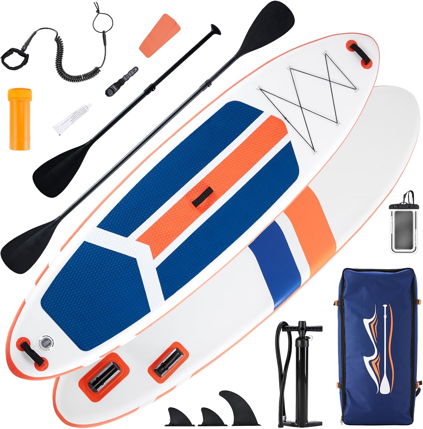 DUMOS Inflatable Stand Up Paddle Board, 10.5'×33'' Paddle Boards with Non-Slip Deck, Durable Advanced Material and Complete SUP Accessories for All Skill Levels