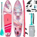 Inflatable Stand Up Paddle Board - Upgraded Glue-Free Hot Melt Technology, Long Service Life, 10'6', Anti-Slip EVA Deck, Full SUP Accessories, Included for Adults Youth All Skill Levels