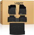 LASFIT Floor Mats & Cargo Mat Fits for Hyundai Kona 2026 2025 2024 N Line/SE/SEL/Limited (Not for EV), All Weather TPE Custom Fit Kona Car Mats & Trunk Liner,Full Set Car Accessories, Black