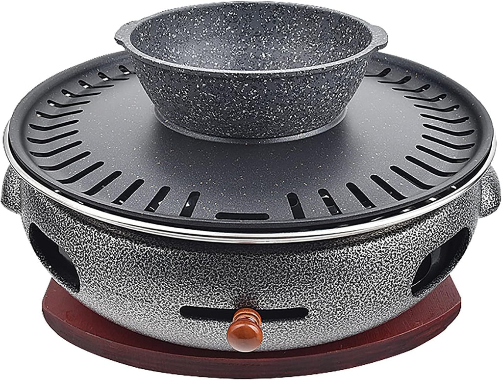 BBQ Barbeque Barbecue Grill, BBQ, Multifunctional Smokeless Charcoal Grill, Household Korean BBQ Grill, Small Grill Outdoor Cooking (Color : B)