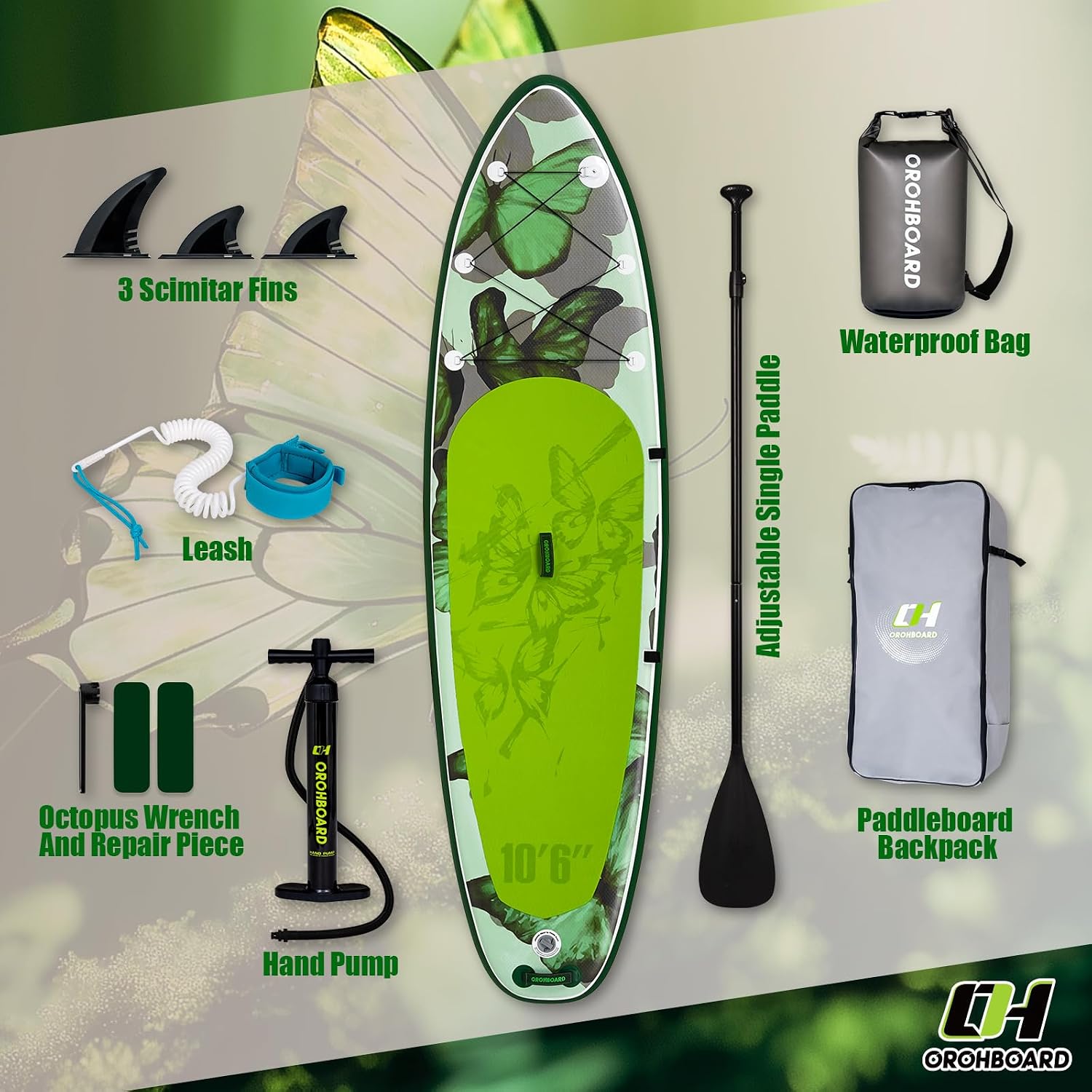 Inflatable Paddle Board 11'6/10'6 Paddle Board - All-Around SUP Board for Adults & Beginners, Stand Up Paddle Board with Complete Accessory Kit for Lake, River, Ocean