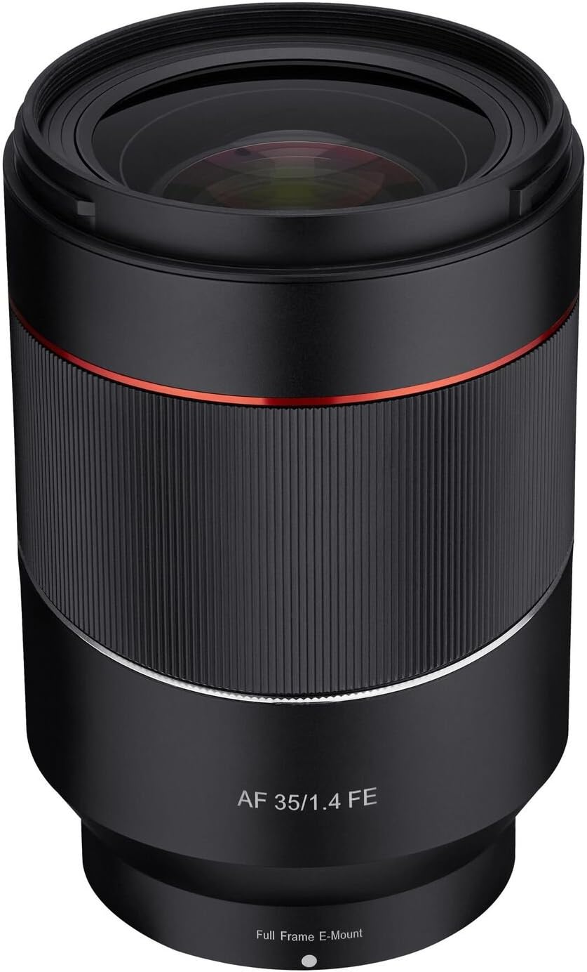 Rokinon AF 35mm f/1.4 Auto Focus Wide Angle Full Frame Lens for Sony FE Mount, Black (IO3514-E)