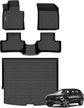 Binmotor-All Weather Car Floor Mats & Cargo Liner for Volvo XC60 2018-2025 (for T5/T6, Not for Recharge/Hybrid), TPE Liners Cargo Trunk Mat for Volvo XC60 Accessories
