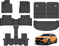 GINOWY-Floor Mats & Cargo Liner Set for Kia Sorento 2021-2026 (Only Gas Models), All Weather Mats Sorento Cargo Mat Trunk Mat Trunk Liner TPE Rubber Liners Car Accessories Floo Mat Black