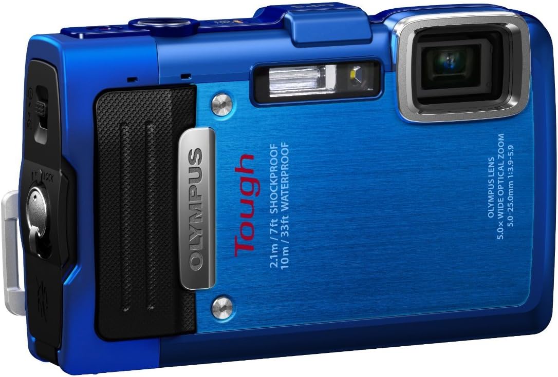 OM SYSTEM Olympus Stylus TG-830 iHS Digital Camera with 5X Optical Zoom and 3-Inch LCD (Blue) (Old Model)