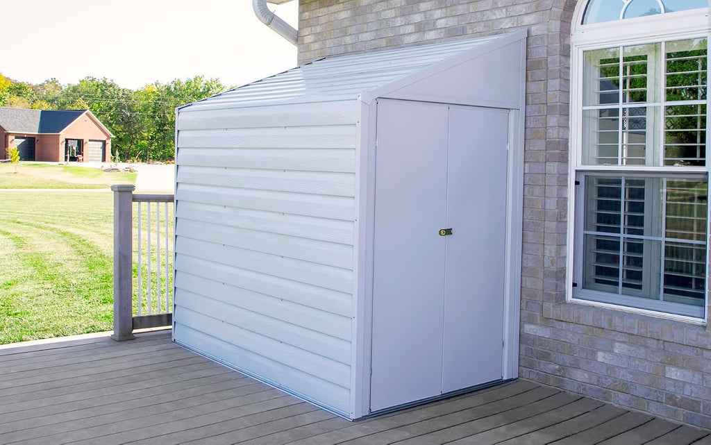Arrow Shed Yardsaver Compact Galvanized Steel Storage Shed with Pent Roof, 4' x 10'