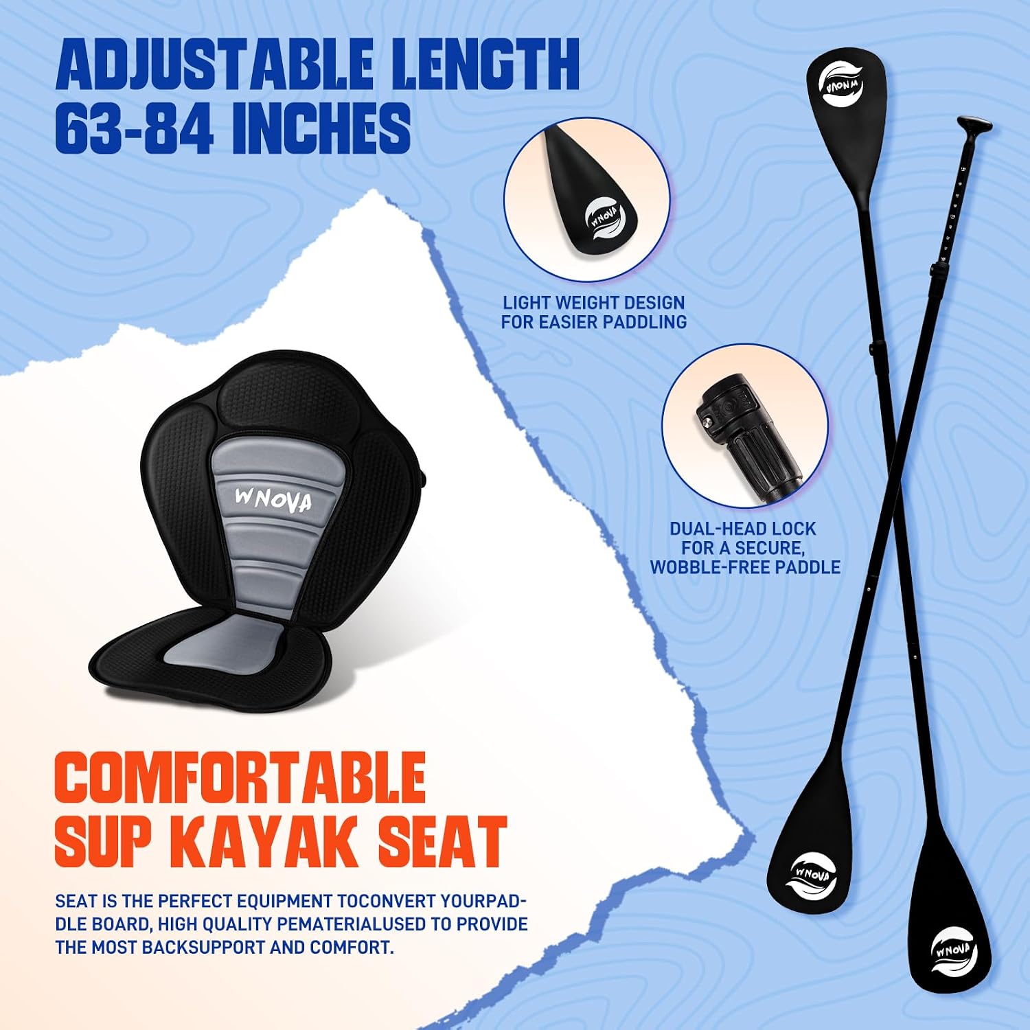 11' Inflatable Stand Up Paddle Board, 34' Extra Wide Stable iSUP for Adults & Youth, with Camera Mount & Premium Accessories, Non-Slip Deck for All Skill Levels