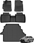GINOWY-Floor Mats for Toyota Camry 2007-2011 (Petrol Models), Camry CE丨SE丨LE丨XLE All Weather Car Mats, TPE Cargo Trunk Mat Camry Accessories Car Mats