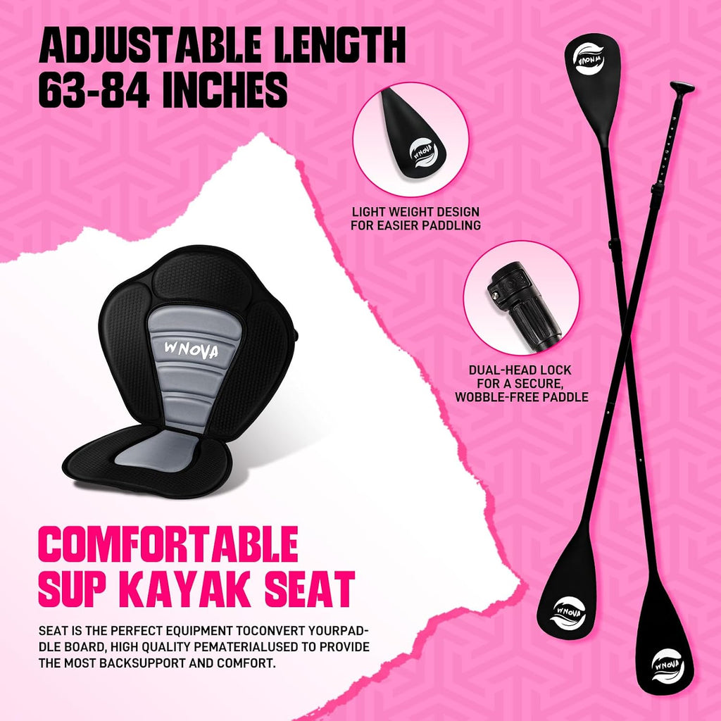 11' Inflatable Stand Up Paddle Board, 34' Extra Wide Stable iSUP for Adults & Youth, with Camera Mount & Premium Accessories, Non-Slip Deck for All Skill Levels