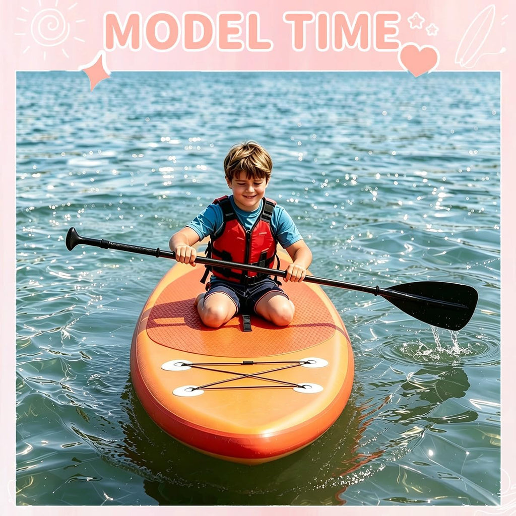 Kids Stand Up Paddle Board with Inflatable SUP Accessories, Non-Slip Comfort Deck Inflatable Paddle Board for Kid, Durable, Lightweight Fin for Youth & Kids