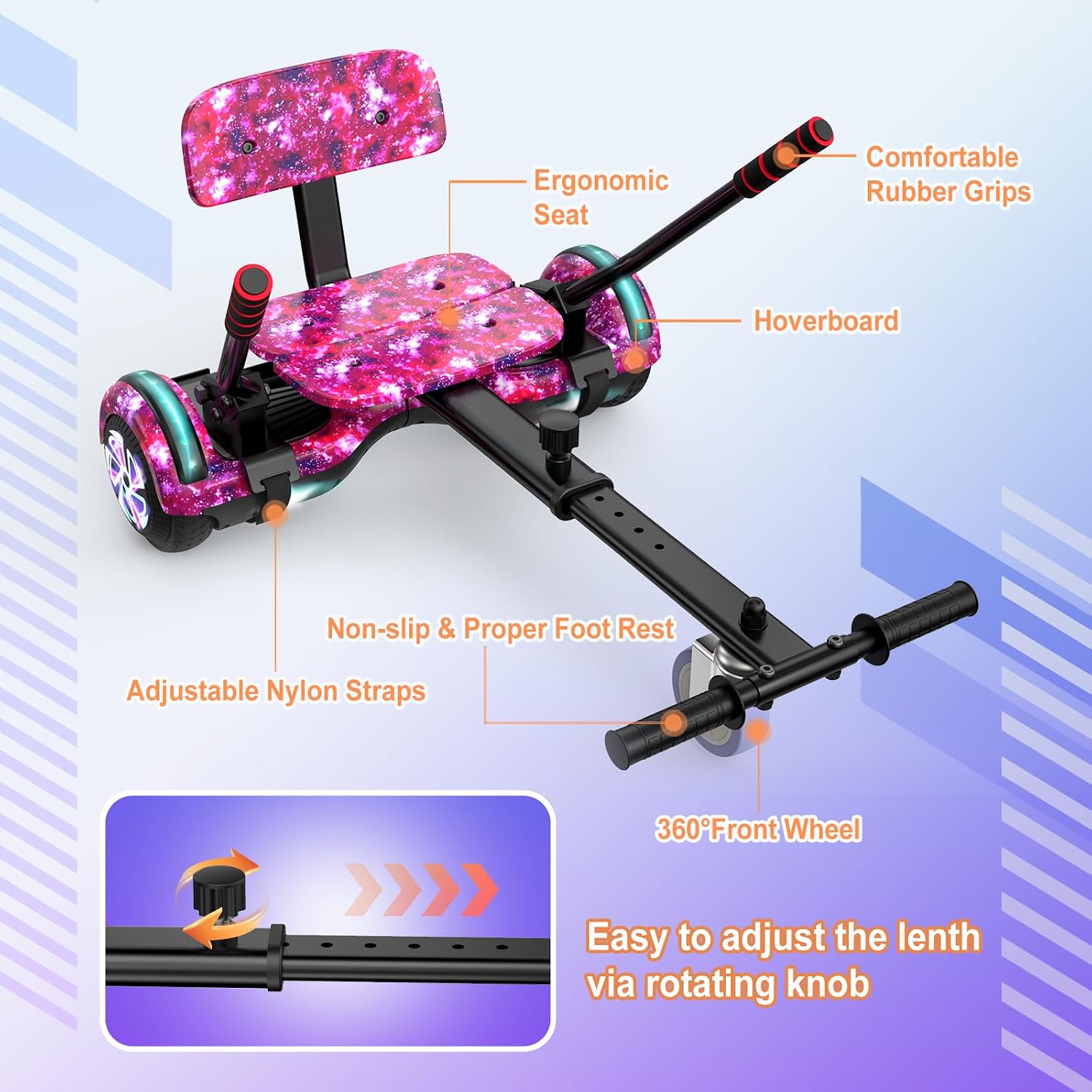 LIEAGLE Hoverboard, 6.5' Self Balancing Scooter Hover Board with Bluetooth Wheels LED Lights for Kids Adults