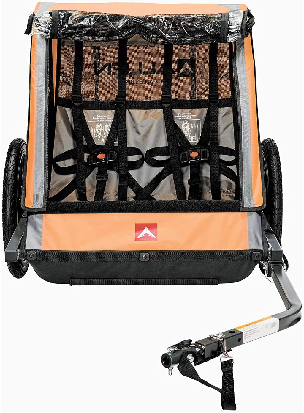 Allen Sports Hi-Viz 2-Child Bicycle Trailer, Model ET2