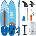 COOLCAA Dolphin Inflatable Paddle Board, Extra Wide & Stable SUP for Family and Beginners, Versatile for Water Activities, with Complete Accessories & Backpack