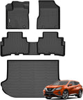 GINOWY-Floor Mats & Cargo Liner for Nissan Murano 2017.5-2024, TPE All Weather Mats Floor Liners Murano 2024 2023 2022 2021 2020 2019 2018 2017.5 Waterproof Cargo Trunk Mat Car Accessories