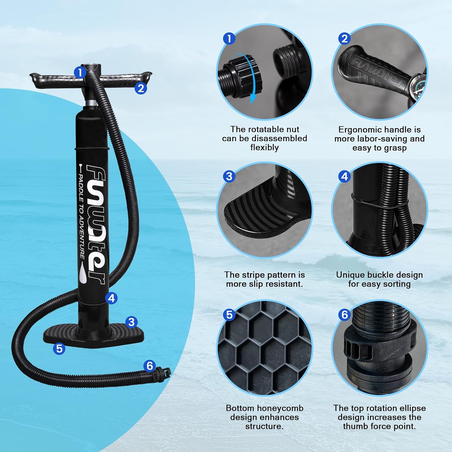 FunWater Inflatable Ultra-Light Stand Up Paddle Board for All Skill Levels with Premium SUP Paddleboard Accessories,Non-Slip Comfort Deck for Youth & Adults
