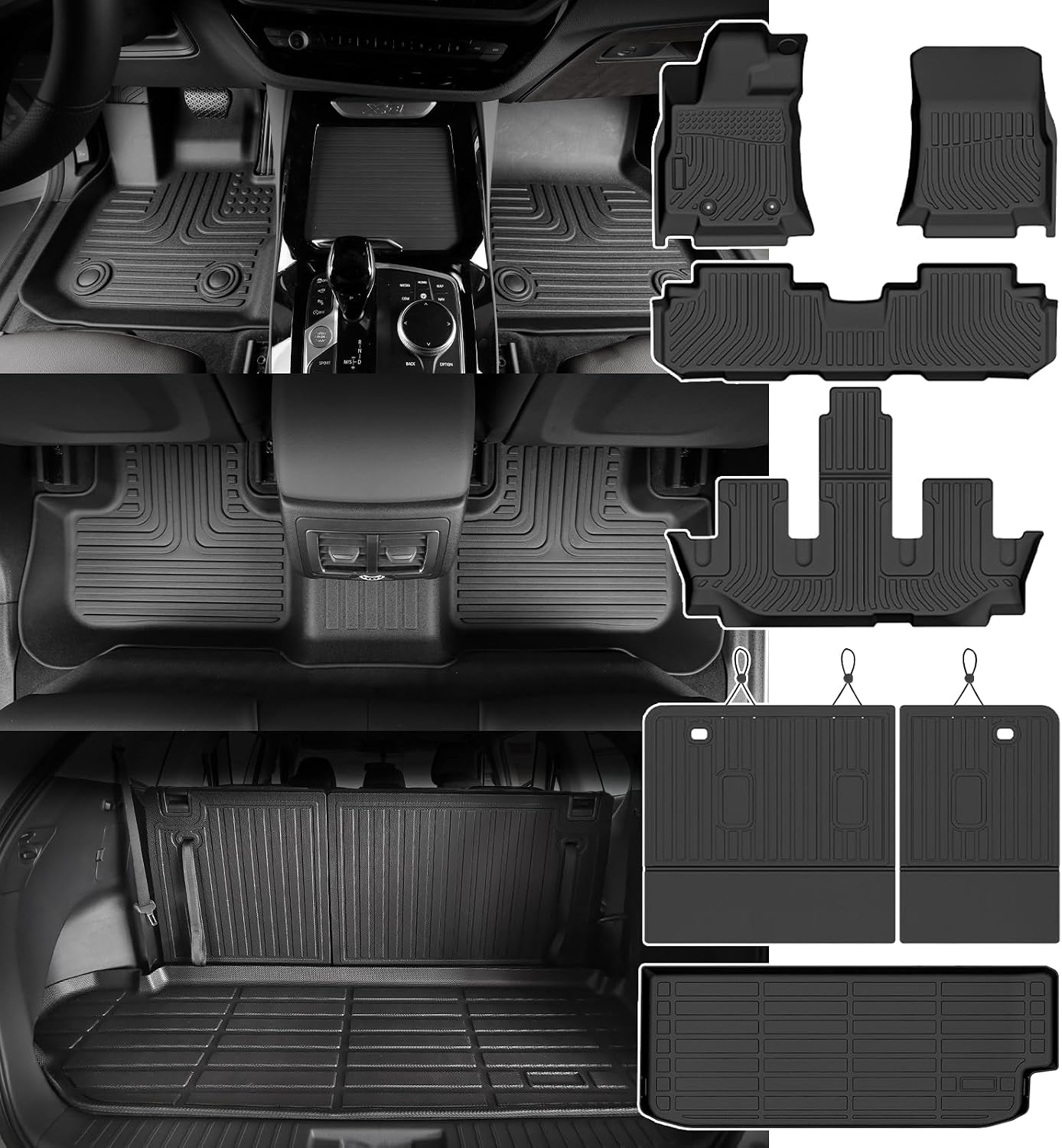 for Subaru Ascent Floor Mats 2026 2025-2019,Car Mats for Subaru Ascent 7&8 Seater All Weather Floor Mats Cargo Liner Accessories 2019-2026