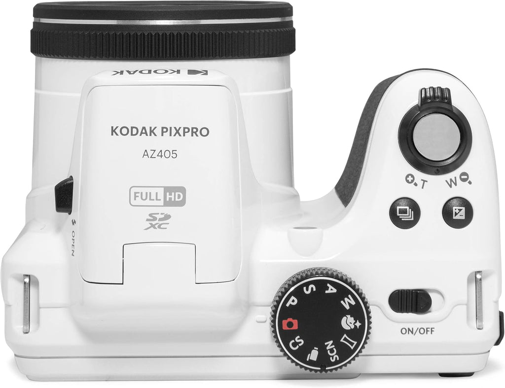 Kodak PIXPRO AZ405 Digital Camera + 64GB Memory Card + Camera Case (White)