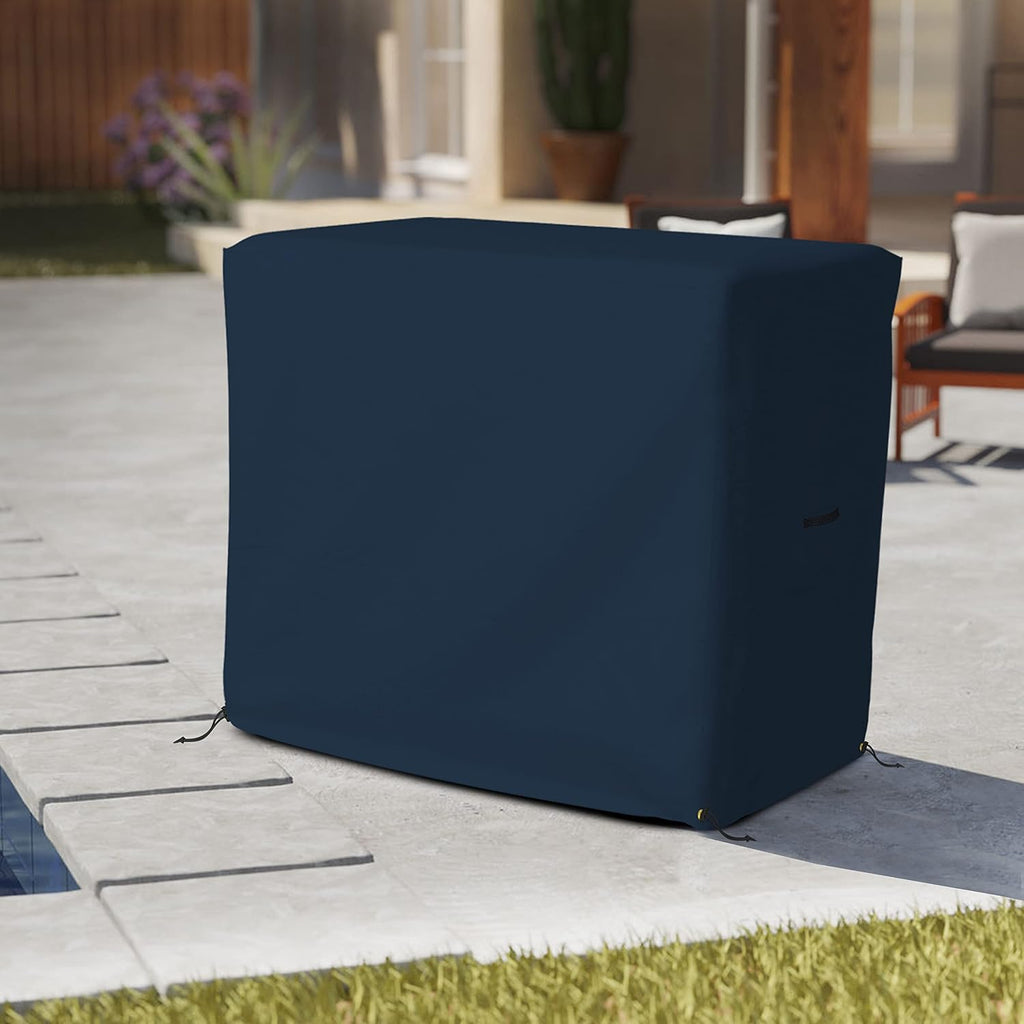 Bar Cart Cover 12 Oz Waterproof 100% Weather Resistant cart Cover with Air Pockets and Drawstring for Sung Fit (34' H x 50' W x 30' D), Blue