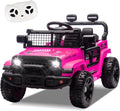 24V Ride On Jeep Car, Toddler Ride On Toys w/Parents Remote Control, One Seat Electric Car for Kids 2-4 with 4-Wheel Suspension, Bluetooth, Music, 1.86-3.11MPH Adjustable Speed, Pink