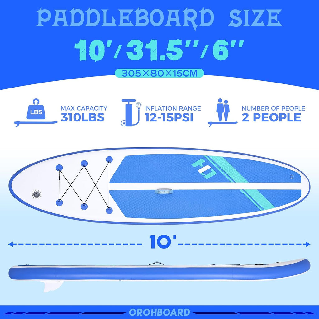 Inflatable Paddle Board 11'6/10'6 Paddle Board - All-Around SUP Board for Adults & Beginners, Stand Up Paddle Board with Complete Accessory Kit for Lake, River, Ocean