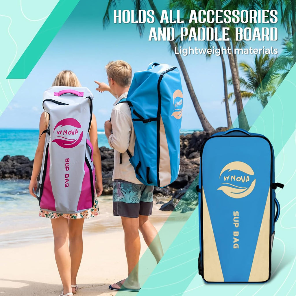 11'6' × 34' Extra Wide Inflatable Stand Up Paddle Board, Stable SUP with Premium SUP Accessories and Non-Slip Comfort Deck for Adults & Youth of All Skill Levels