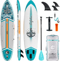 COOLCAA Dolphin Inflatable Paddle Board, Extra Wide & Stable SUP for Family and Beginners, Versatile for Water Activities, with Complete Accessories & Backpack