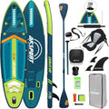 AKSPORT 11' Inflatable Stand-Up Paddle Board with Upgraded SUP Accessories Kit | Extra Wide 34' Design | Non-Slip Deck | Premium SUP Board for Adults & Youth of All Levels