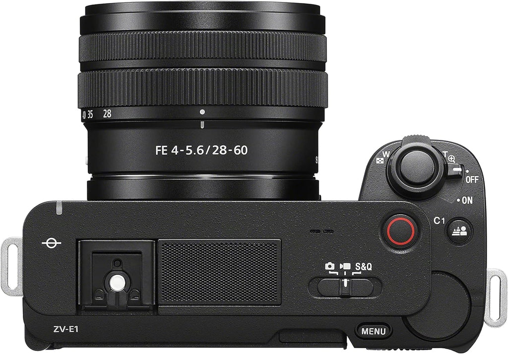 Sony Alpha ZV-E1 Full-Frame Interchangeable Lens Mirrorless Vlog Camera with 28-60mm Lens - Black Body