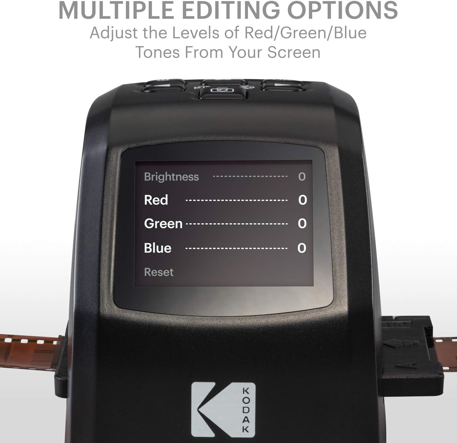 KODAK Mini Digital Film & Slide Scanner – Converts 35mm, 126, 110, Super 8 & 8mm Film to 22MP JPEG Images – Includes 2.4' LCD Screen & Easy-Load Adapters