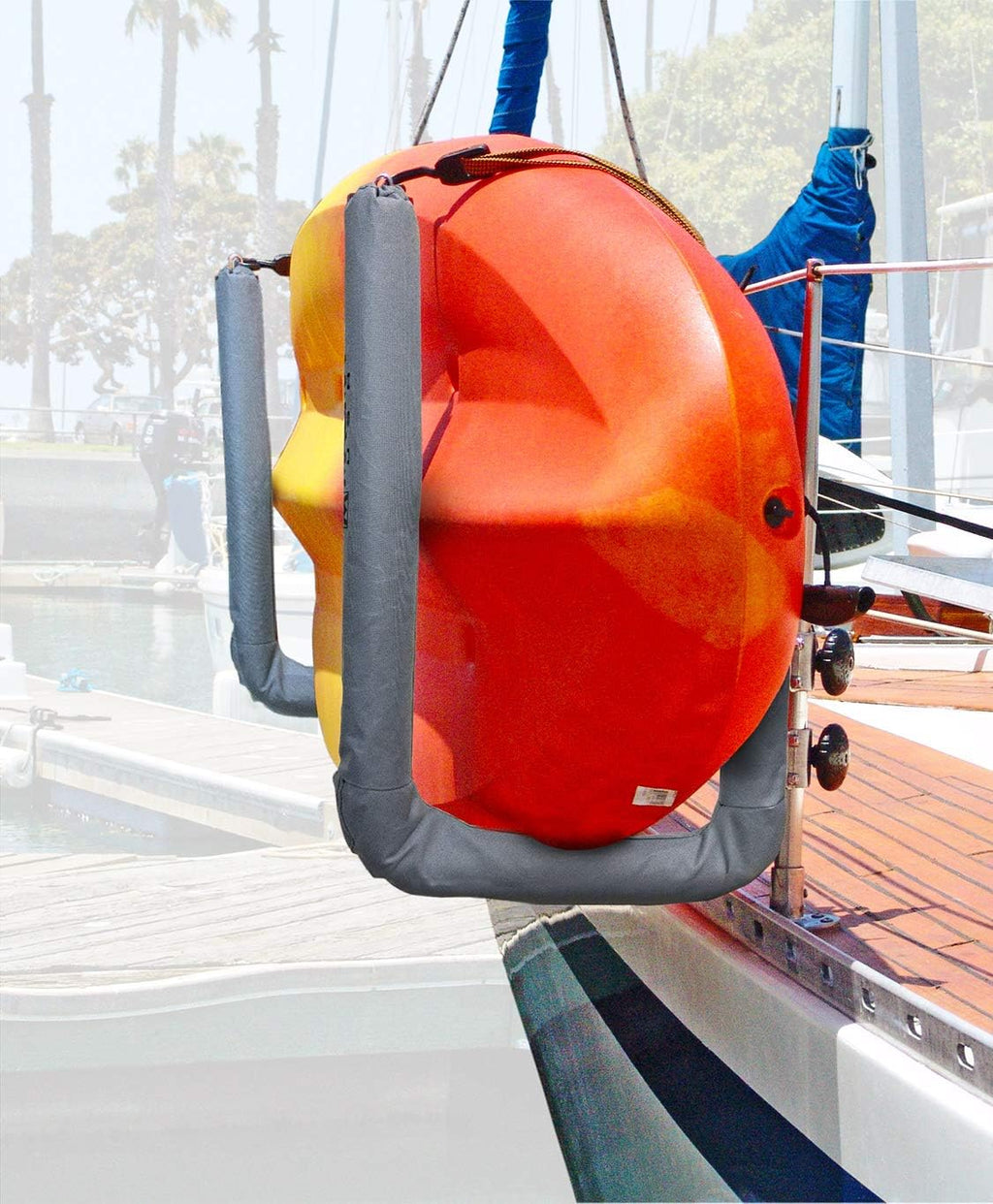 Magma Kayak/SUP Boat Rack R10-626-20-304 Stainless Steel Storage for Kayaks & Paddle Boards - Fits Standard Round Rail - Includes Padding & Tie-Down Points - Quick-Release Knob System