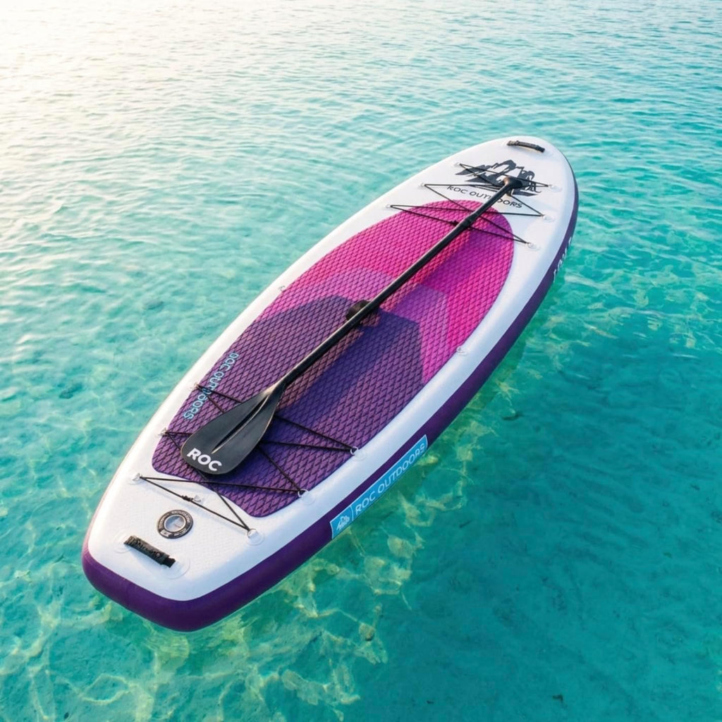 ROC Inflatable Stand Up Paddle Board with Premium SUP Paddle Board Accessories, Wide Stable Design, Non-Slip Comfort Deck for Youth & Adults