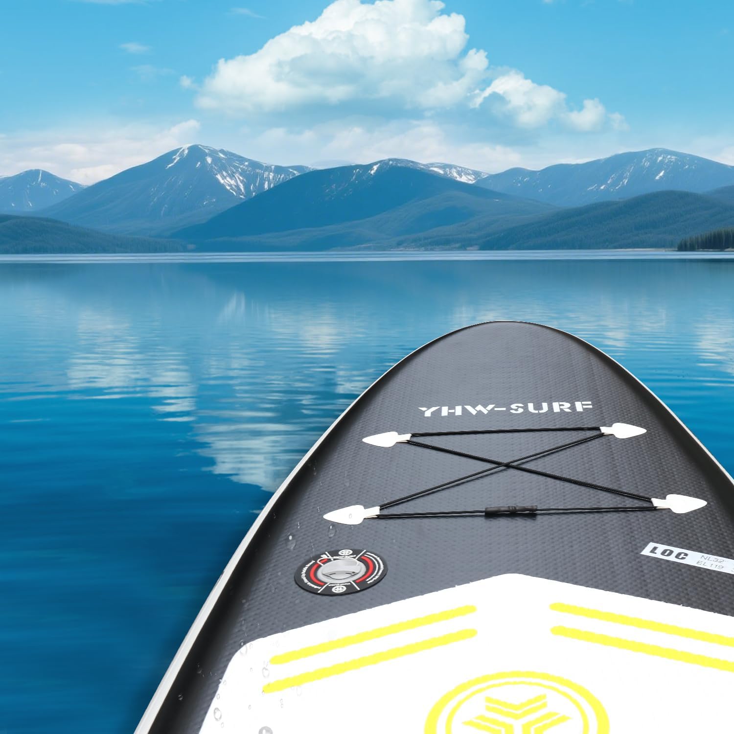 10.6'32'6 Premium Inflatable Stand Up Paddle Boards with Durable SUP Paddle Board Accessories Wide Stable Design Includes Backpack Required Parts Non-Slip Comfort Deck for Youth & Adults