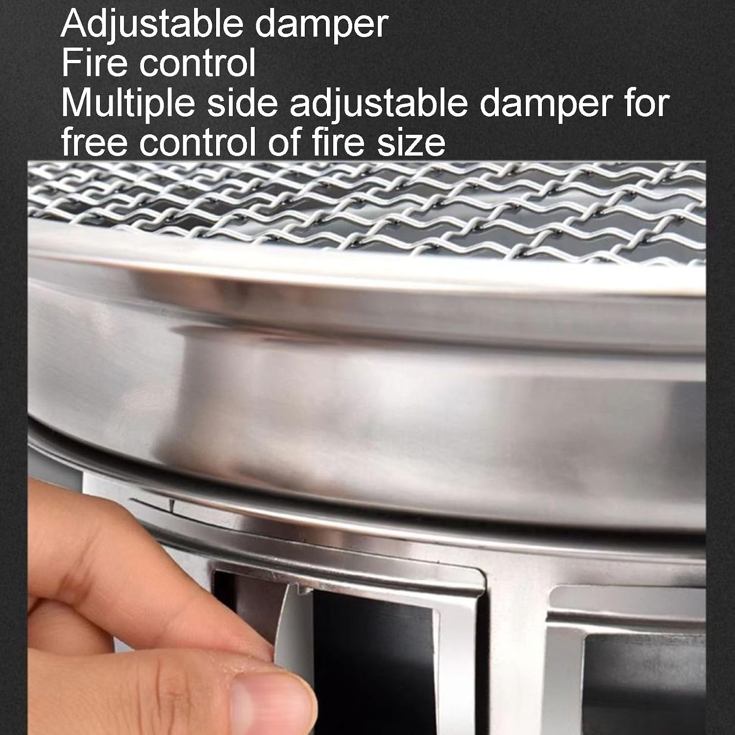 Korean BBQ Grill, Adjustable Air Vent Design, Thickened Non-Stick Grill Plate, Perfect for Family Gatherings, Suitable for 3-4 People