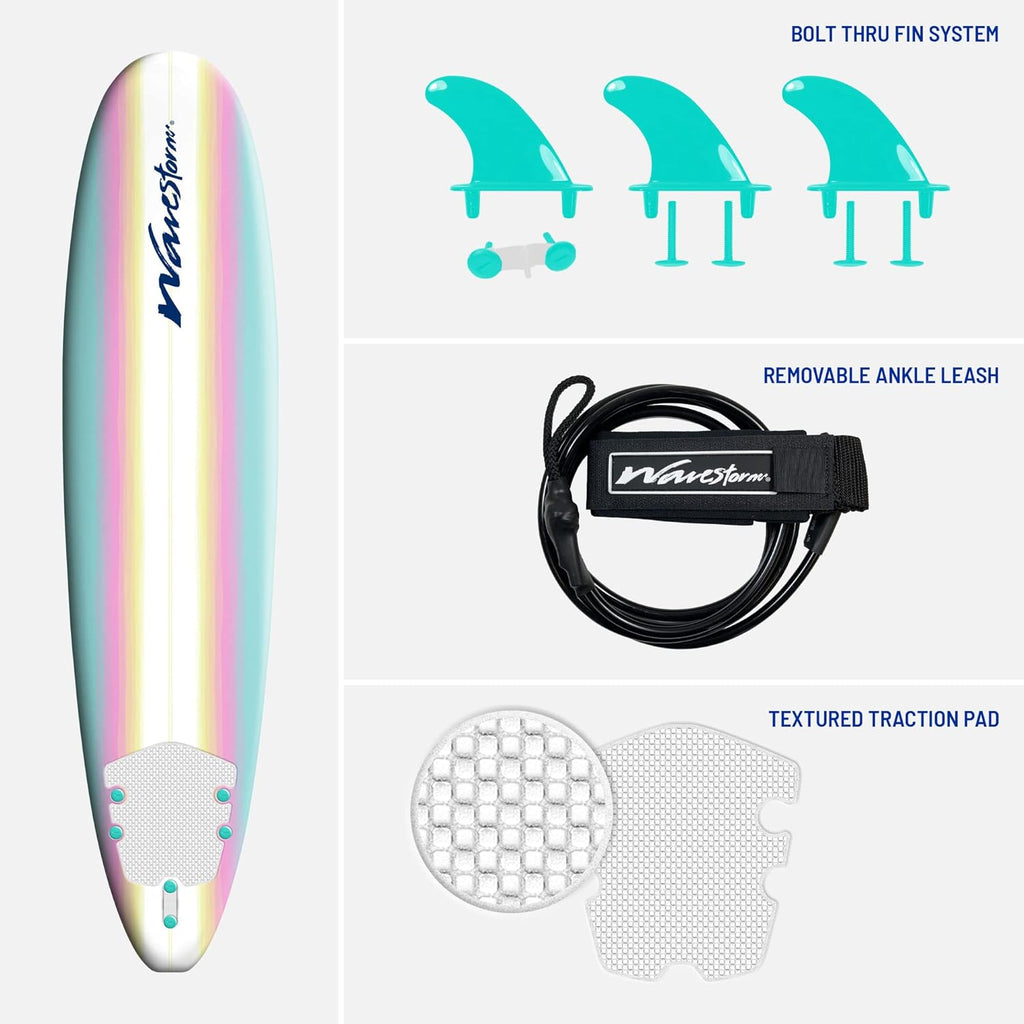 Wavestorm - Classic Soft Top Foam 8ft Surfboard