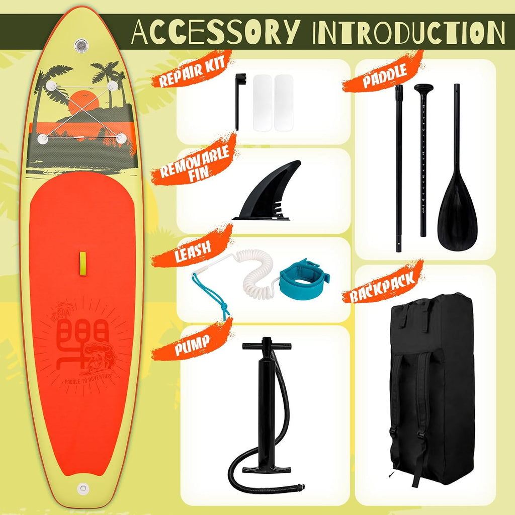 FunWater Inflatable Stand Up Paddle Board with Premium SUP Paddleboard Accessories, Anti-Slip EVA Deck, 11'6''/11'/10'6'' Paddle Boards for Adults & Youth of All Skill Levels