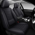 DHAEY Car Seat Covers for Volkswagen Atlas 2018-2025, Family Seat Covers, Nappa Leather, Wear-Resistant, Anti-Slip, Waterproof, 2PCS Front, Black