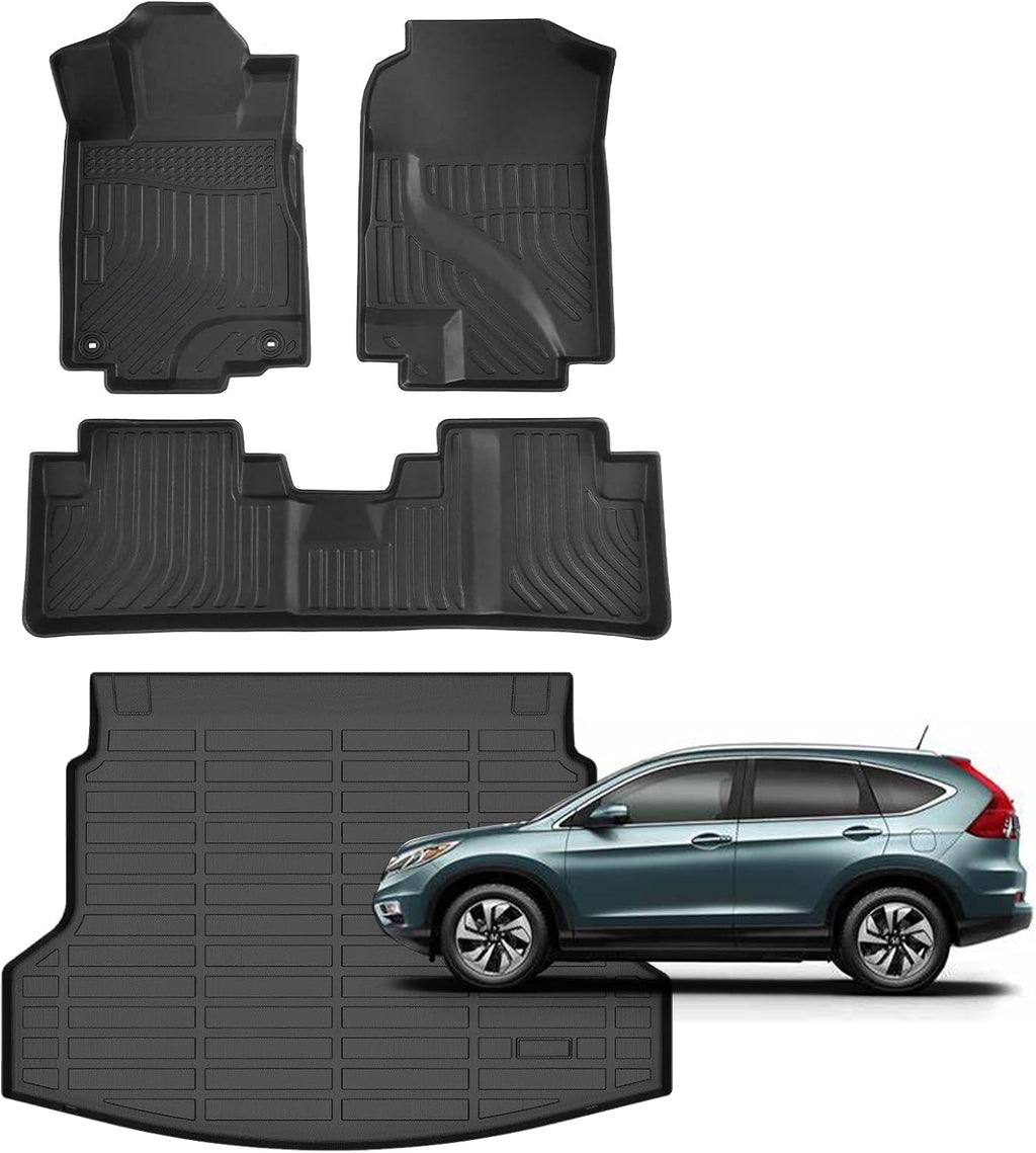 for Honda CR-V Floor Mats 2012-2016(Fit for LX & SE & EX & No subwoofer)(Not fit CRV Touring),Car Mats for Honda CRV All Weather Floor Mats Cargo Floor Liner Accessories 2012-2016