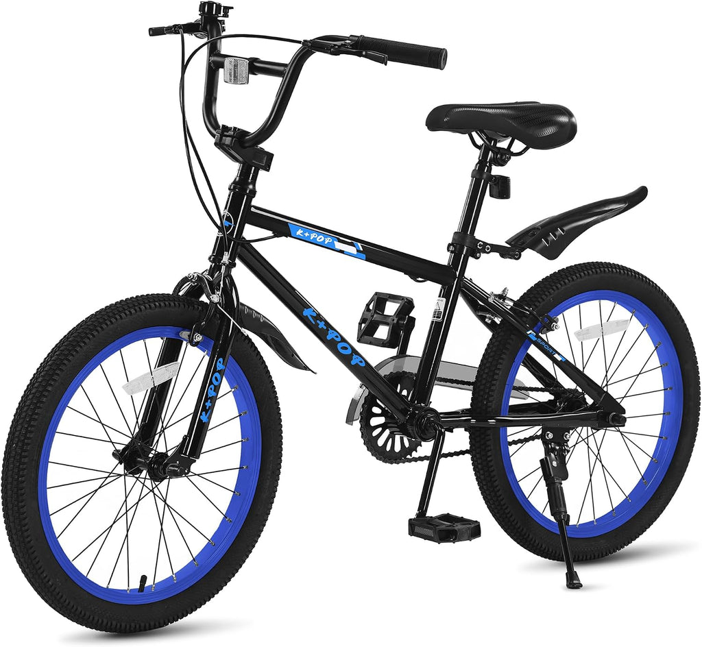 20 Inch Kids Bike BMX Style Boys Bike Ages 7-12, Lightweight Kids' Bicycles with Adjustable Seat, Boys Bikes 20 Inch Bicycle, Front and Rear Brakes