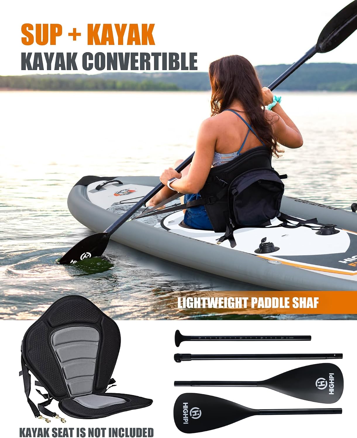 Inflatable Stand Up Paddle Board for Youth and Adults – Wide Sup with Premium Accessories, Blow Up Paddleboard for Surfing, Fishing, Yoga & More