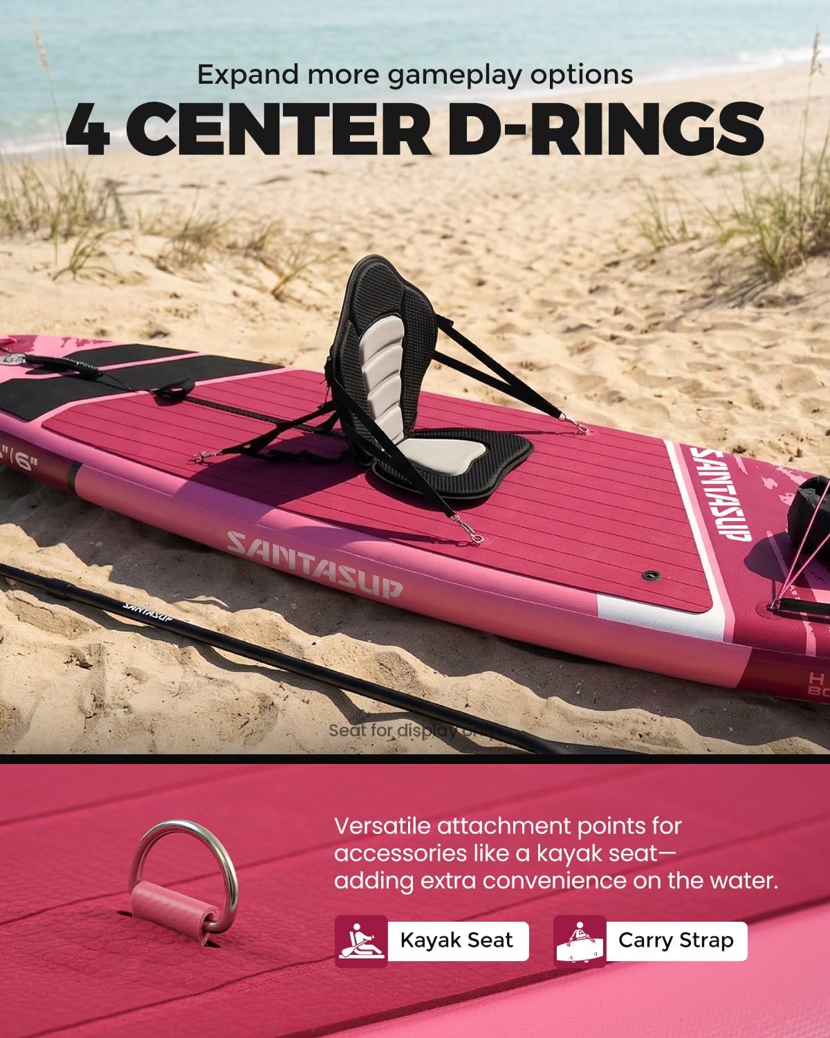 Inflatable Stand Up Paddle Board with SUP Accessories, Anti-Slip EVA Deck, 10'6'/11' Wide Stance Board, Sup Board for Adults & Youth of All Skill Levels Backpack