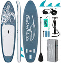 FEATH-R-LITE Inflatable Paddle Board Stand Up Paddleboards for Adults SUP with Premium Accessories Pump, Adjustable Paddle, Leash, Three Fins, Backpack