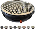BBQ Barbeque Barbecue Grill,BBQ,Round Flat Mesh,Korean Smoke-Free Household Charcoal Grill,Indoor and Outdoor Barbecue Grill,34.5cm (Color : A)