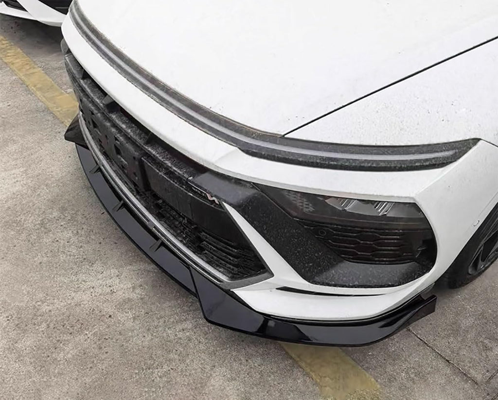 Front Bumper Lip Splitter Kit Compatible with Hyundai Sonata 1.5T SE，SEL，SEL Convenience/Hybrid Limited 2024 2025 Lower Chin Spoiler Splitter Exterior Car Accessories ABS 3PCS(Black)