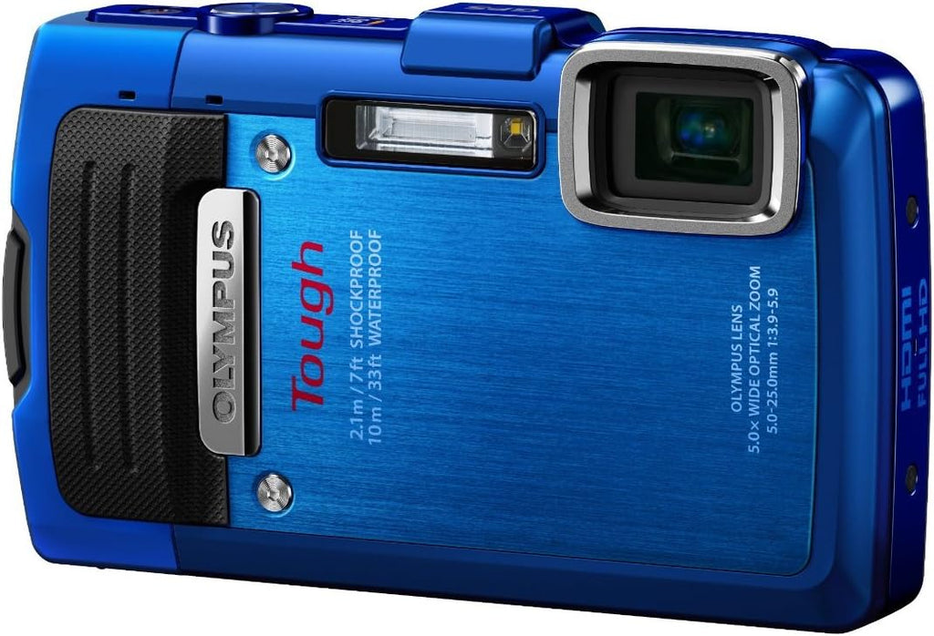 OM SYSTEM Olympus Stylus TG-830 iHS Digital Camera with 5X Optical Zoom and 3-Inch LCD (Blue) (Old Model)