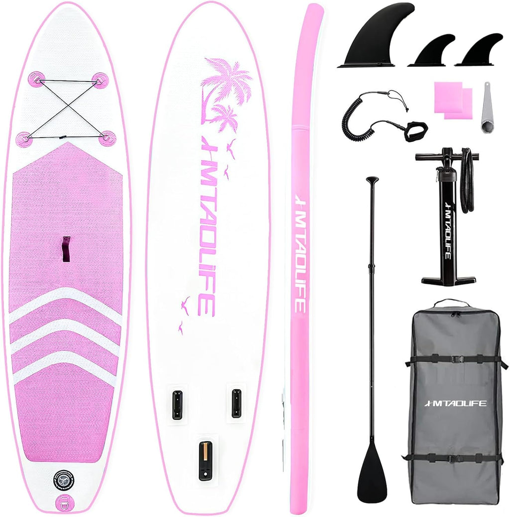 Inflatable Stand Up Paddle Board, 10' SUP with Premium Accessories, Yoga Board for Youth & Adult