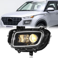 Halogen Headlight Assembly, without LED DRL, with Bulbs, Compatible with 2020-2025 Hyundai Venue SE (Not for SEL, Limited), 92101-K2070, Driver Side