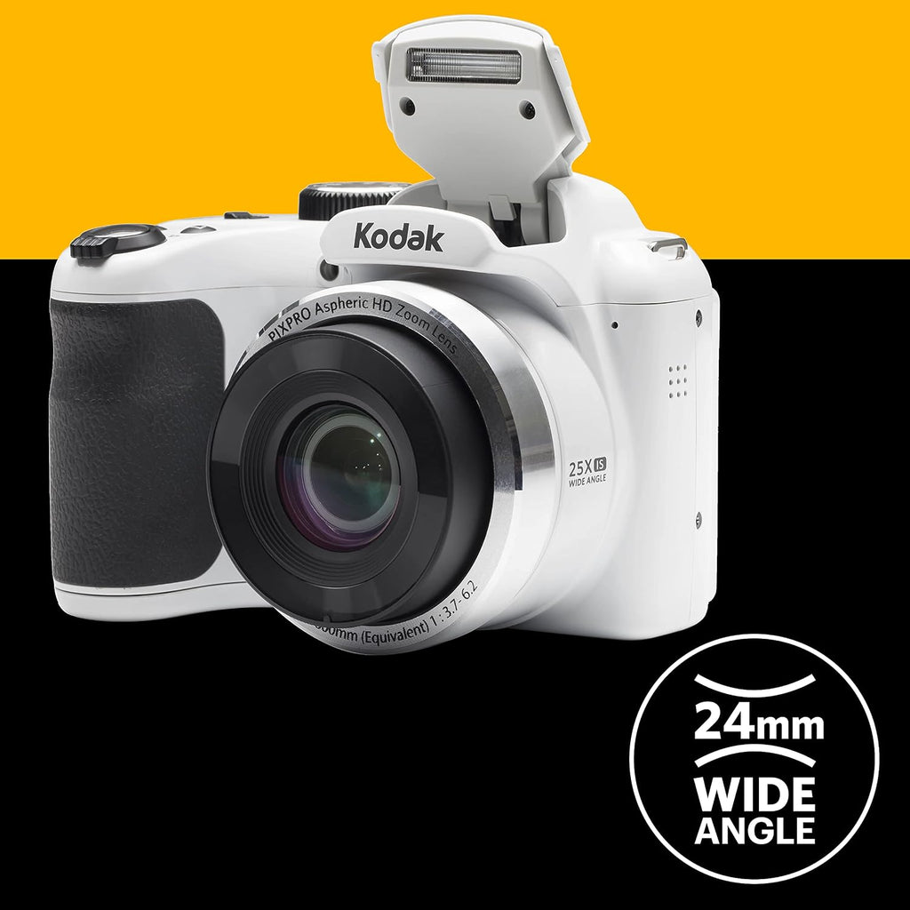 KODAK PIXPRO Astro Zoom AZ252-WH 16MP Digital Camera with 25X Optical Zoom and 3' LCD (White)