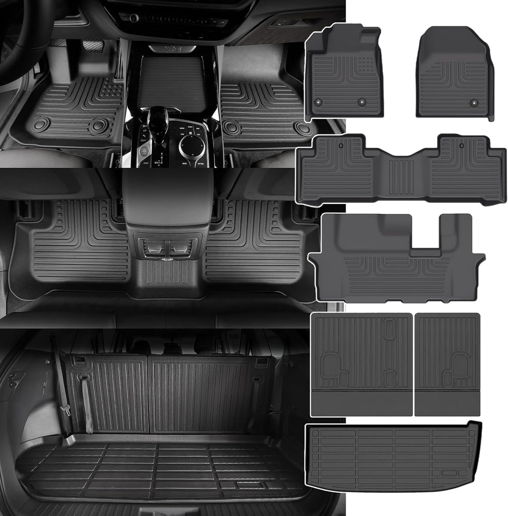 for Honda Pilot Floor Mats 2015 2014 2013 2012 2011 2010 2009,Car Mats for Honda Pilot All Weather Floor Mats Cargo Liner Accessories 2009-2015