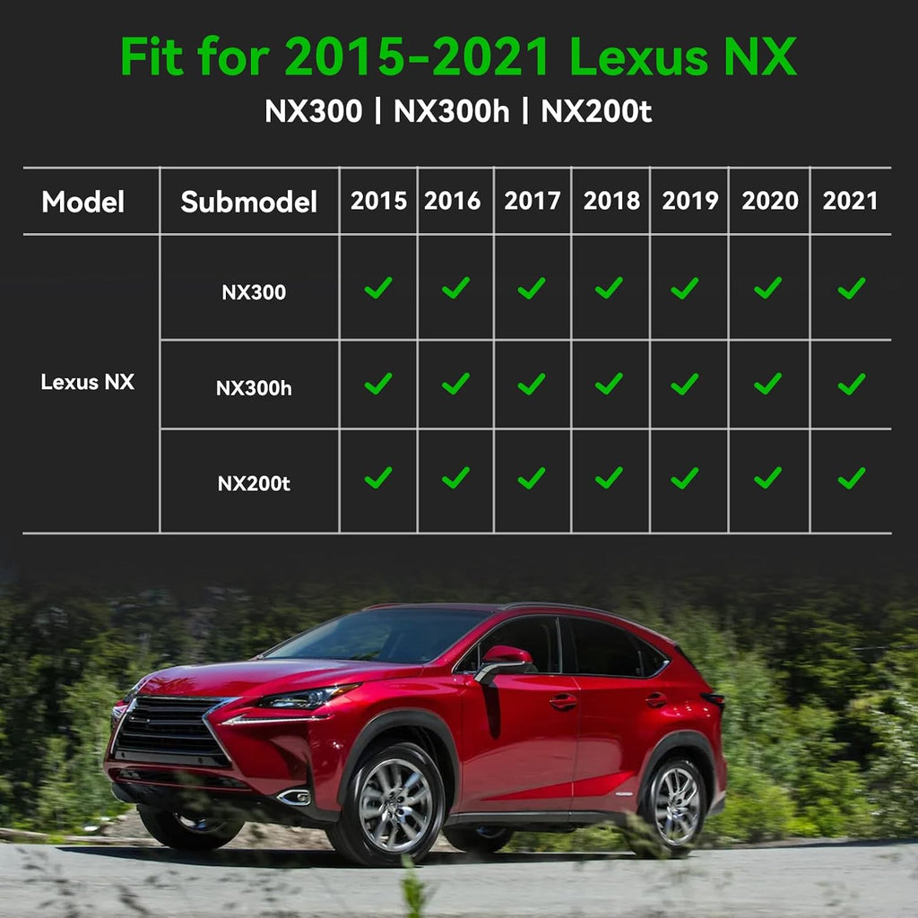 for Lexus NX Floor Mats 2021 2020 2019 2018 2017 2016 2015,Car Mats for Lexus NX NX300/NX300h/NX200t All Weather Floor Mats Cargo Liner Accessories 2015-2021