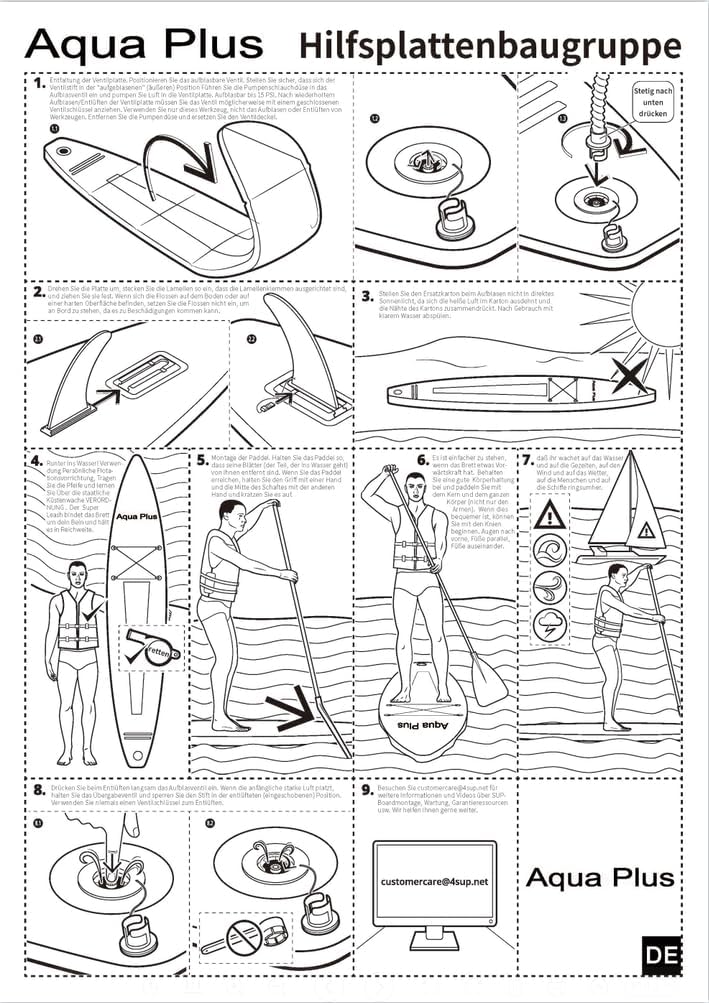 Aqua Plus 6inches Thick Inflatable SUP for All Skill Levels Stand Up Paddle Board,Paddle,Pump,ISUP Travel Backpack, Leash,Shoulder Strap,Youth,Adult Inflatable Paddle Board